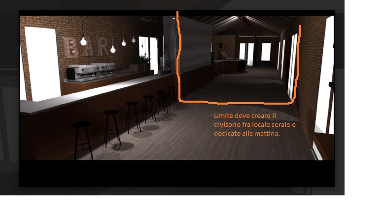 Caso pratico: idee e problematiche di un bar con spazi troppo ... Come dividere gli spazi di un ristorante